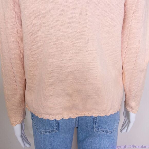 Vintage Franco's 100% cotton dusty pink sweater, women's size S - Picture 15 of 16